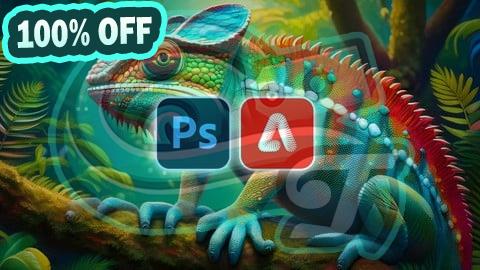 100% Free Coupon Adobe Photoshop and Firefly 2 in 1 Mega Course for Newbies