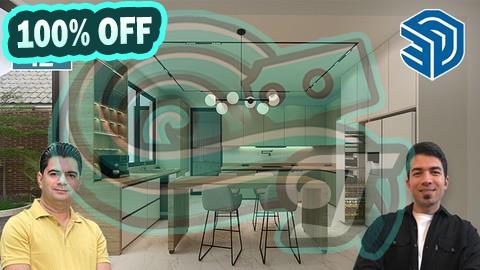 100% Free Coupon Advanced Kitchen Modeling- Cabinet Design- SketchUp & Lumion