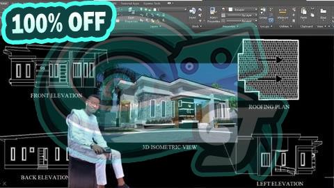 100% Free Coupon Complete 2D And 3D Working Drawing AutoCAD & Sketchup pro.