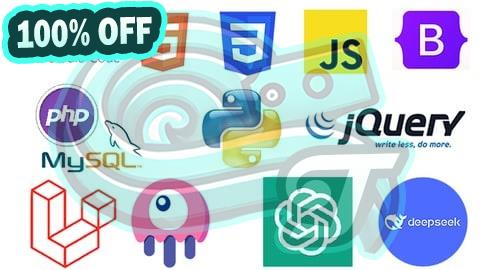 100% Free Coupon Full-Stack HTML CSS JS PHP LARAVEL LIVEWIRE PYTHON DJANGO AI