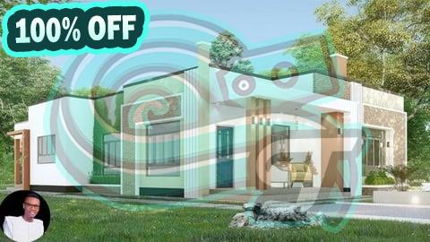 100% Free Coupon Hidden Roof 3bed SketchUp Pro from basic to advance level.