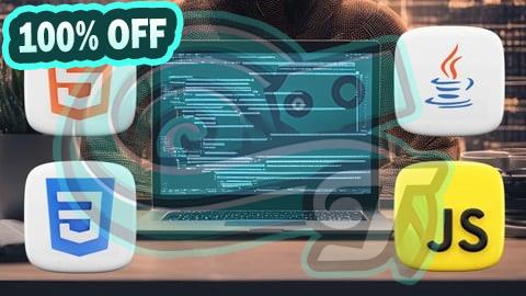 100% Free Coupon HTML, CSS, Java, & JavaScript: Full Stack Programming Course