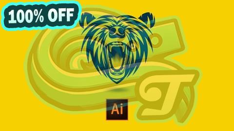 100% Free Coupon Logo Design Course in Adobe Illustrator: Bear Mascot Design