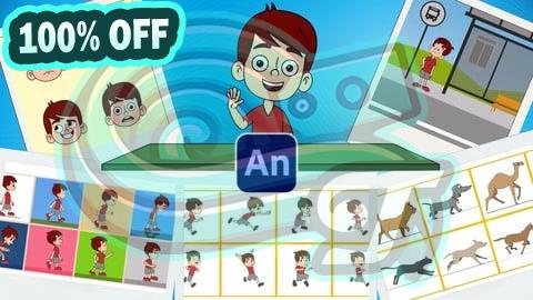 100% Free Coupon Master 2D Character Animation in Adobe Animate-Advance Level