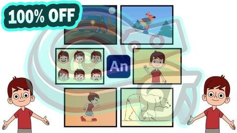 100% Free Coupon Mastering 2D Animation in Adobe Animate (Basic to Advance)