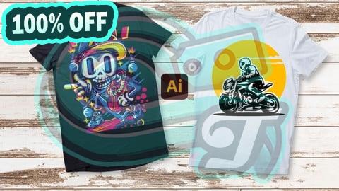 100% Free Coupon T-Shirt Design in Adobe Illustrator Beginner Guide to Expert