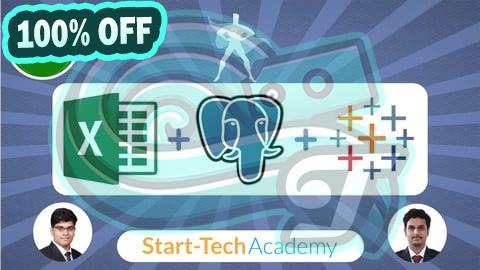 100% Free Coupon हिंदी में Become a Data Analyst: Excel, SQL & Tableau
